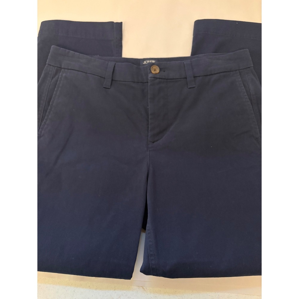 J.Crew Girlfriend Chino 8P Navy Blue, Trousers, Petite, Office, Work, Preppy - Picture 2 of 5